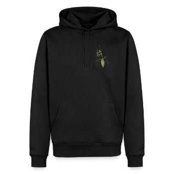 Mante religieuse I Mante Insect Motif - Sweat à capuche Premium bio Homme - noir - Devant - Nico (187cm)