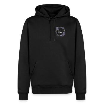 Lavender I Team Bride Fleur Couronne Mariage Boho - Sweat à capuche Premium bio Homme - noir - Devant - Nico (187cm)
