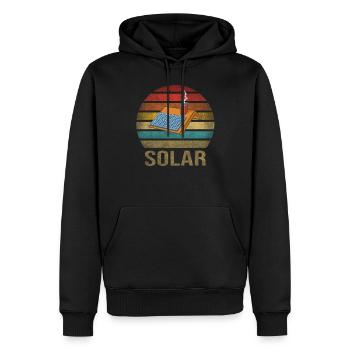 Solar Power Sun Green Energy Roof Sunset - Männer Premium Bio Hoodie - Schwarz - Vorne - Nico (187cm)
