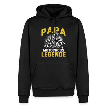 Motocross Enduro Offroad Dirt Bike Superbike Motor - Männer Premium Bio Hoodie - Schwarz - Vorne - Nico (187cm)
