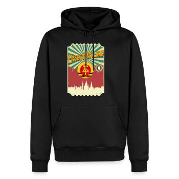 Ostdeutschland Geschenk Osten Ossi DDR Ostalgie - Männer Premium Bio Hoodie - Schwarz - Vorne - Nico (187cm)