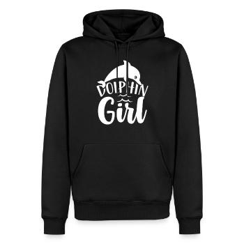 Dolphin Girl Lover Dauphins Dauphins Dauphins - Sweat à capuche Premium bio Homme - noir - Devant - Nico (187cm)