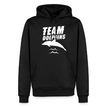 Équipe Dauphins Dolphin Lover Dolphin Dolphin - Sweat à capuche Premium bio Homme - noir - Devant - Nico (187cm)