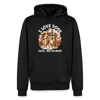 Ich Liebe Hunde Katzen Nicht So Sehr Hund Welpe - Männer Premium Bio Hoodie - Schwarz - Vorne - Nico (187cm)