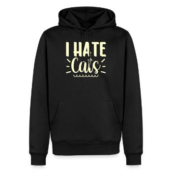Ich Hasse Katzen Liebhaber Tier Hund Welpe - Männer Premium Bio Hoodie - Schwarz - Vorne - Nico (187cm)