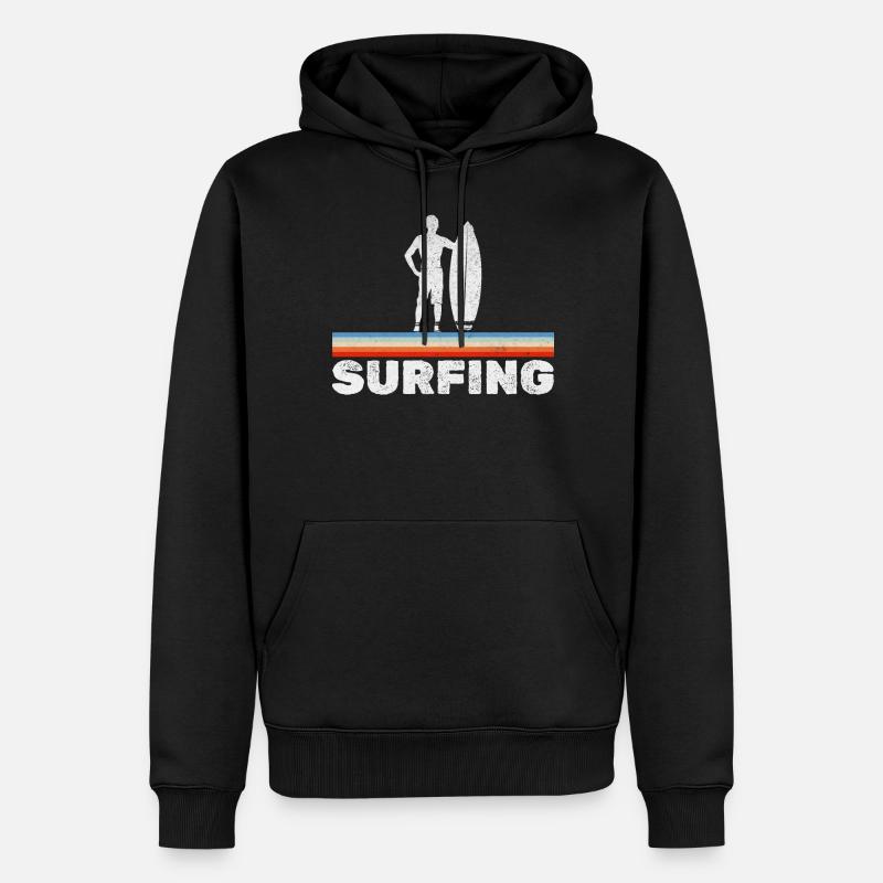 Surfeur Man Surfer - Sweat à capuche Premium bio Homme - noir