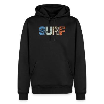 Surf Beach And Palm Trees - Männer Premium Bio Hoodie - Schwarz - Vorne - Nico (187cm)