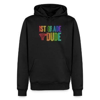 Dictons de basket-ball amusants pour les joueurs de basket-ball - Sweat à capuche Premium bio Homme - noir - Devant - Nico (187cm)