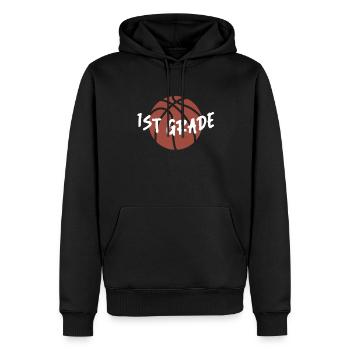 Dictons de basket-ball amusants pour les joueurs de basket-ball - Sweat à capuche Premium bio Homme - noir - Devant - Nico (187cm)