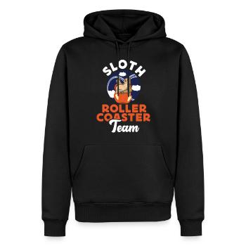 Roller Coaster Sloth Sloth Roller - Männer Premium Bio Hoodie - Schwarz - Vorne - Nico (187cm)