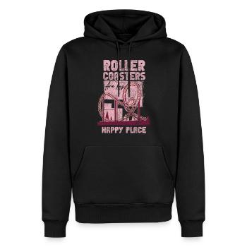 Roller Coaster Vintage Roller - Männer Premium Bio Hoodie - Schwarz - Vorne - Nico (187cm)