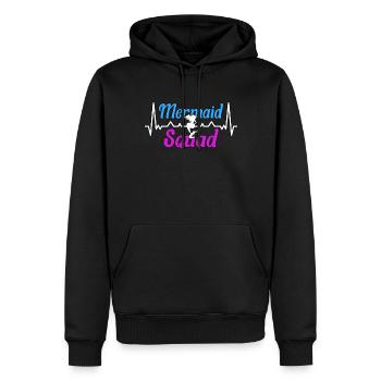 Escouade des sirènes Meerjungfrau - Sweat à capuche Premium bio Homme - noir - Devant - Nico (187cm)