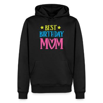 Meilleur anniversaire Maman Maman Anniversaire Maman - Sweat à capuche Premium bio Homme - noir - Devant - Nico (187cm)