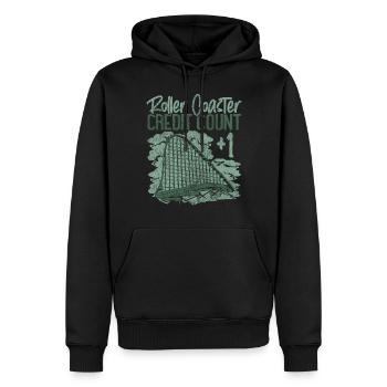 Roller Coaster Vintage Roller - Männer Premium Bio Hoodie - Schwarz - Vorne - Nico (187cm)
