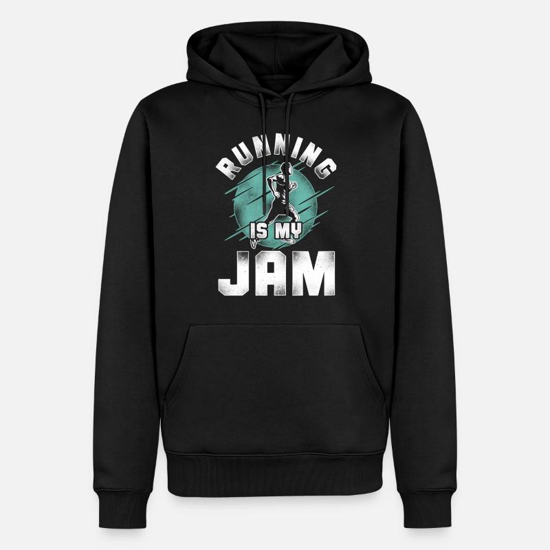 Running Runner Semi-Marathon - Sweat à capuche Premium bio Homme - noir