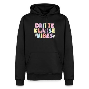 3. Klasse Vibes Schulkind 3. Klasse - Männer Premium Bio Hoodie - Schwarz - Vorne - Nico (187cm)
