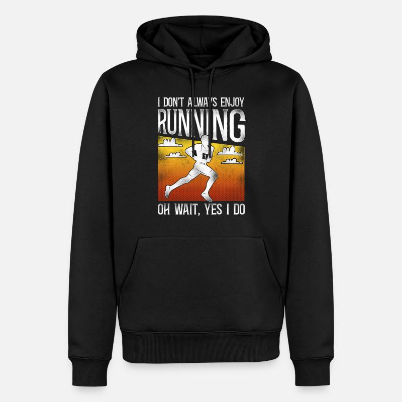 Running Runner Semi-Marathon - Sweat à capuche Premium bio Homme - noir
