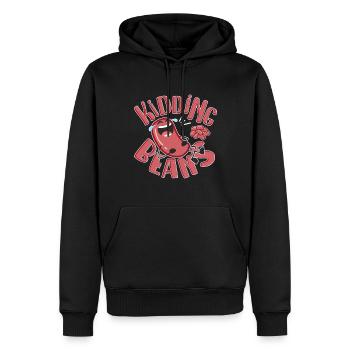 Funny Kidding Beans - Cool Bean-gigt-idea - Sweat à capuche Premium bio Homme - noir - Devant - Nico (187cm)