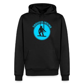 Snowboarden - Männer Premium Bio Hoodie - Schwarz - Vorne - Nico (187cm)