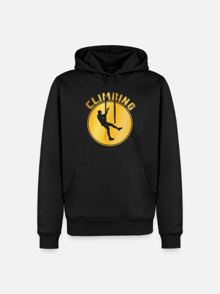 Grimper - Sweat à capuche Premium bio Homme - noir