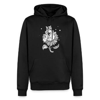 Cat Sunflower - Cute Cat Lover House Cat Owner - Männer Premium Bio Hoodie - Schwarz - Vorne - Nico (187cm)