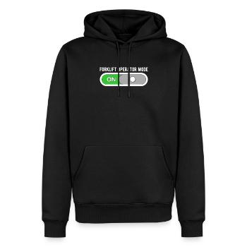 Staplerfahrer Gabelstapler Modus An - Männer Premium Bio Hoodie - Schwarz - Vorne - Nico (187cm)