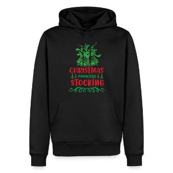 Noël Princesse Bas Norvégien Motif - Sweat à capuche Premium bio Homme - noir - Devant - Nico (187cm)