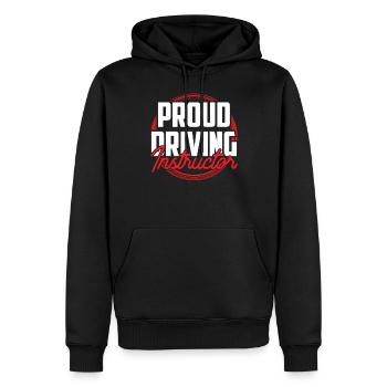Fier instructeur de conduite Leçon de conduite Profession d’école de conduite - Sweat à capuche Premium bio Homme - noir - Devant - Nico (187cm)