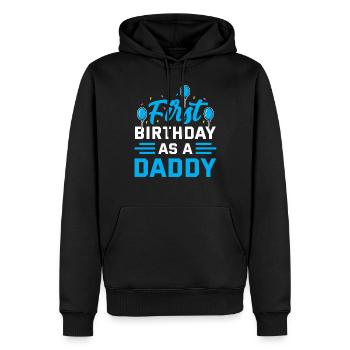 Erster Geburtstag Als Papi Party Vater Papa - Männer Premium Bio Hoodie - Schwarz - Vorne - Nico (187cm)