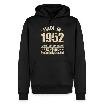 Made in 1952 Vintage Retro Limited Edition - Men’s Premium Organic Hoodie - black - Front - Nico (187cm)
