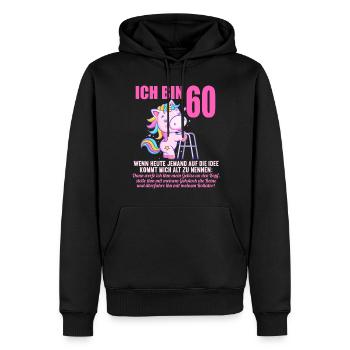 60 Jahre idee mich alt zu nennen 60 Geburtstag - Männer Premium Bio Hoodie - Schwarz - Vorne - Nico (187cm)