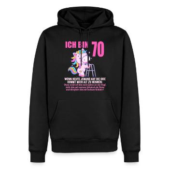 70 Jahre idee mich alt zu nennen 70 Geburtstag - Männer Premium Bio Hoodie - Schwarz - Vorne - Nico (187cm)