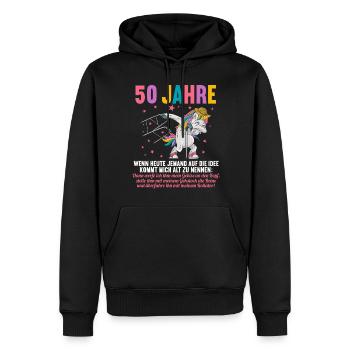 50 Jahre idee mich alt zu nennen 50 Geburtstag - Männer Premium Bio Hoodie - Schwarz - Vorne - Nico (187cm)