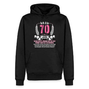 70 Jahre idee mich alt zu nennen 70 Geburtstag - Männer Premium Bio Hoodie - Schwarz - Vorne - Nico (187cm)