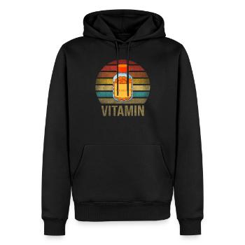 Vitamins Pills Retro Sunset Vintage - Männer Premium Bio Hoodie - Schwarz - Vorne - Nico (187cm)