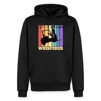Staplerfahrer Gabelstapler Forklift Whisperer - Männer Premium Bio Hoodie - Schwarz - Vorne - Nico (187cm)