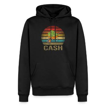 Cash Money Wheelbarrow Pushcart Sunset - Männer Premium Bio Hoodie - Schwarz - Vorne - Nico (187cm)