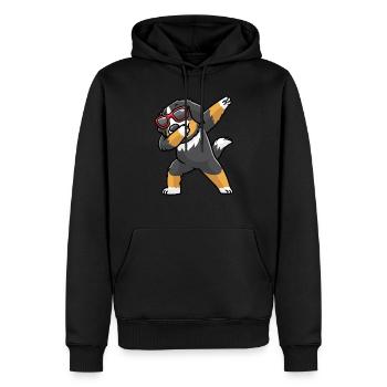 Berner Sennenhund Hund Tanzen Bouvier Bernois - Männer Premium Bio Hoodie - Schwarz - Vorne - Nico (187cm)