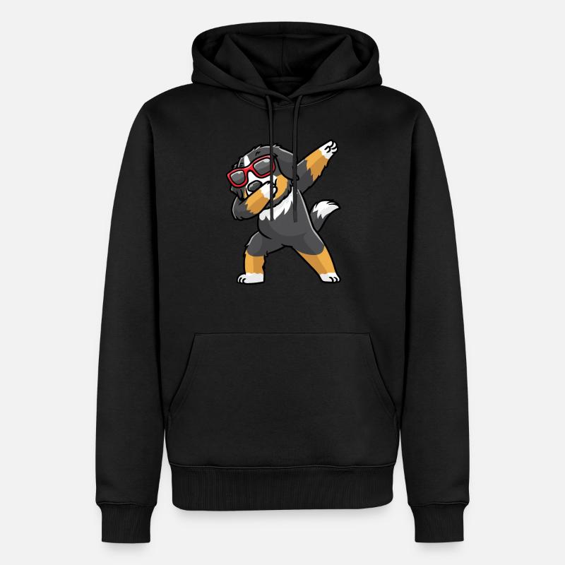 Bouvier bernois dansant Bouvier Bernois - Sweat à capuche Premium bio Homme - noir