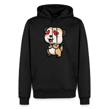 Erdmännchen Tierliebhaber Erdmännchenliebhaber - Männer Premium Bio Hoodie - Schwarz - Vorne - Nico (187cm)