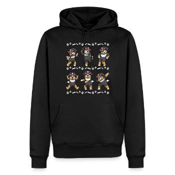 Berner Sennenhund Hund Tanzen Bouvier Bernois - Männer Premium Bio Hoodie - Schwarz - Vorne - Nico (187cm)
