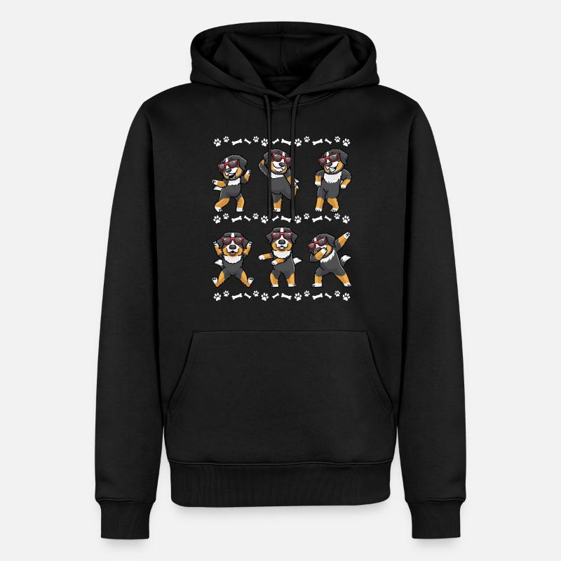 Bouvier bernois dansant Bouvier Bernois - Sweat à capuche Premium bio Homme - noir