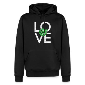 Darts - Männer Premium Bio Hoodie - Schwarz - Vorne - Nico (187cm)