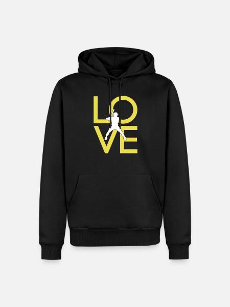 Baseball - Men’s Premium Organic Hoodie - black