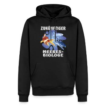 ZUKÜNFTIGER MEERESBIOLOGE - Männer Premium Bio Hoodie - Schwarz - Vorne - Nico (187cm)