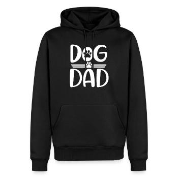 Hunde-Papa - Männer Premium Bio Hoodie - Schwarz - Vorne - Nico (187cm)