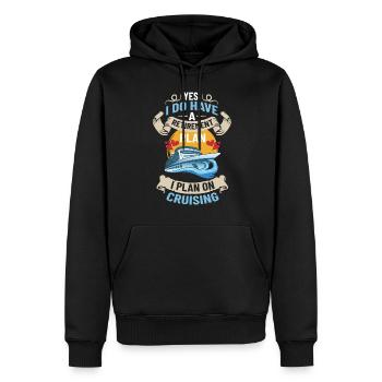 Kreuzfahrtschiff Reise Kreuzfahrt Kreuzfahrtreise - Männer Premium Bio Hoodie - Schwarz - Vorne - Nico (187cm)
