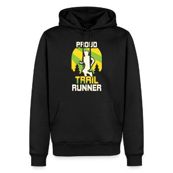 Fier Trail Runner Race Trail Running - Sweat à capuche Premium bio Homme - noir - Devant - Nico (187cm)