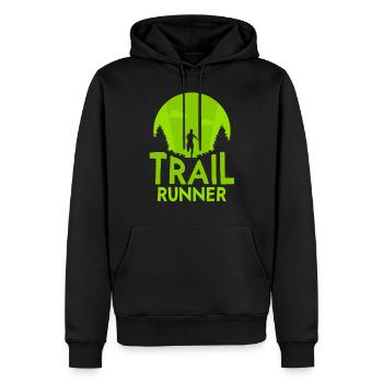 Trail Runner Running Course Course Trail Running - Sweat à capuche Premium bio Homme - noir - Devant - Nico (187cm)
