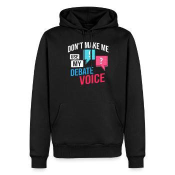 Debate Political Discussion Debate Argument - Men’s Premium Organic Hoodie - black - Front - Nico (187cm)